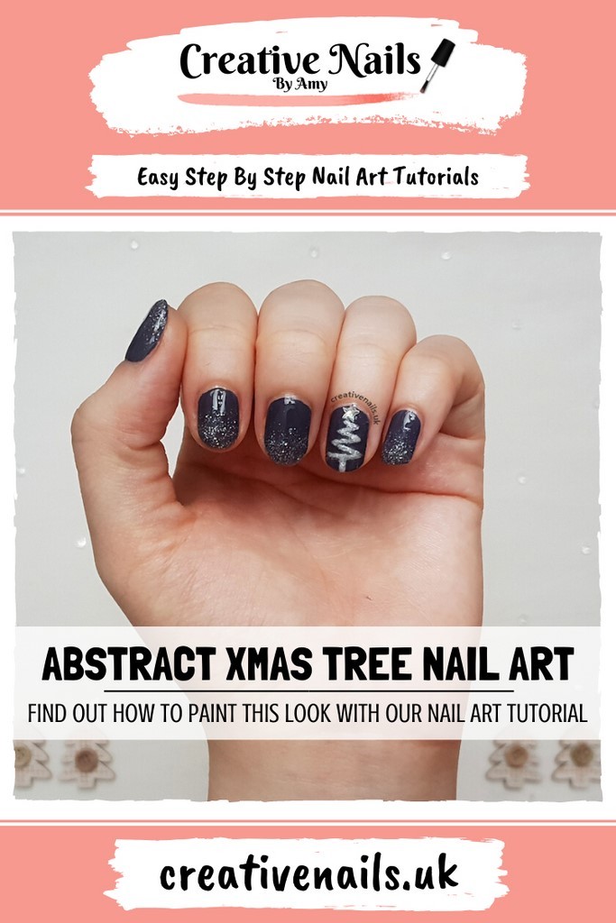 abstract christmas tree easy step by step nail art tutorial