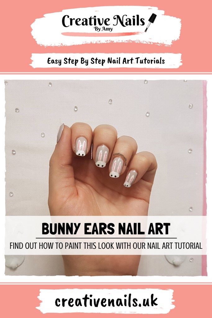bunny ears easy step by step nail art tutorial