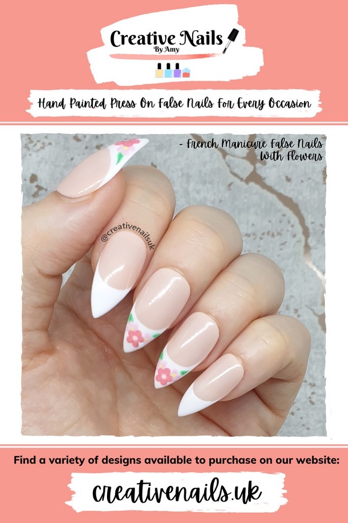french manicure false nails