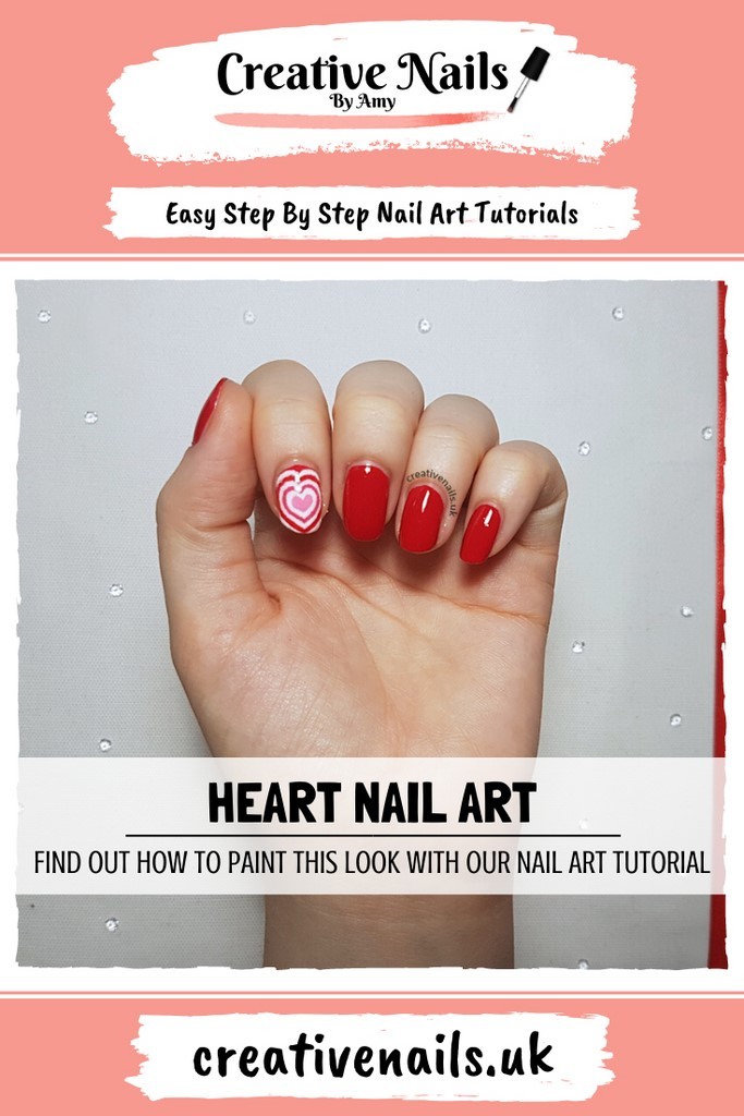 heart easy step by step nail art tutorial