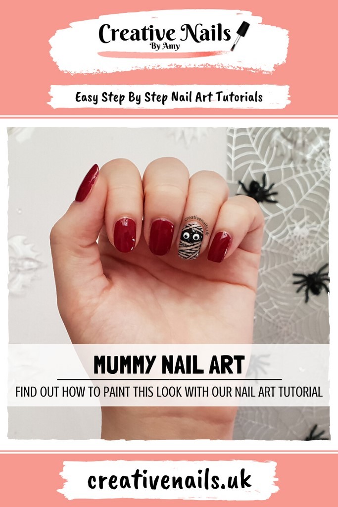 mummy easy step by step nail art tutorial
