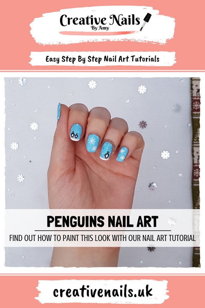 penguin easy step by step nail art tutorial