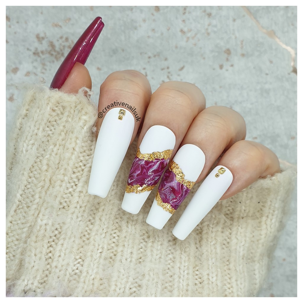 Gold Leaf Nails | Chelsea K.'s (chelseasgetnailed) Photo | Beautylish