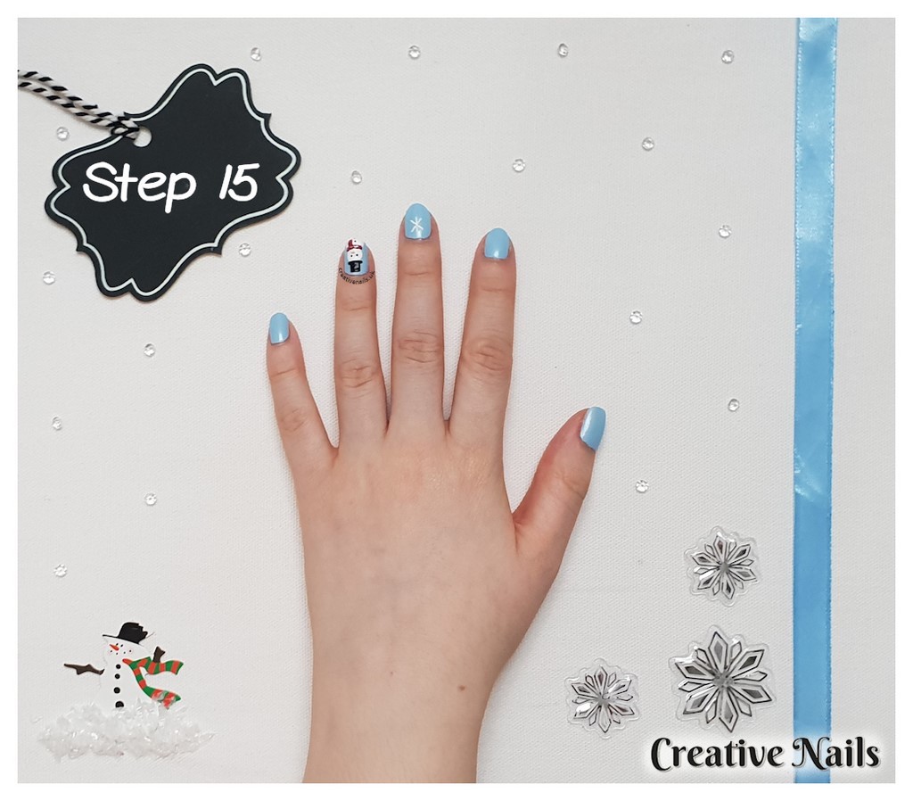 easy snowflake nail art
