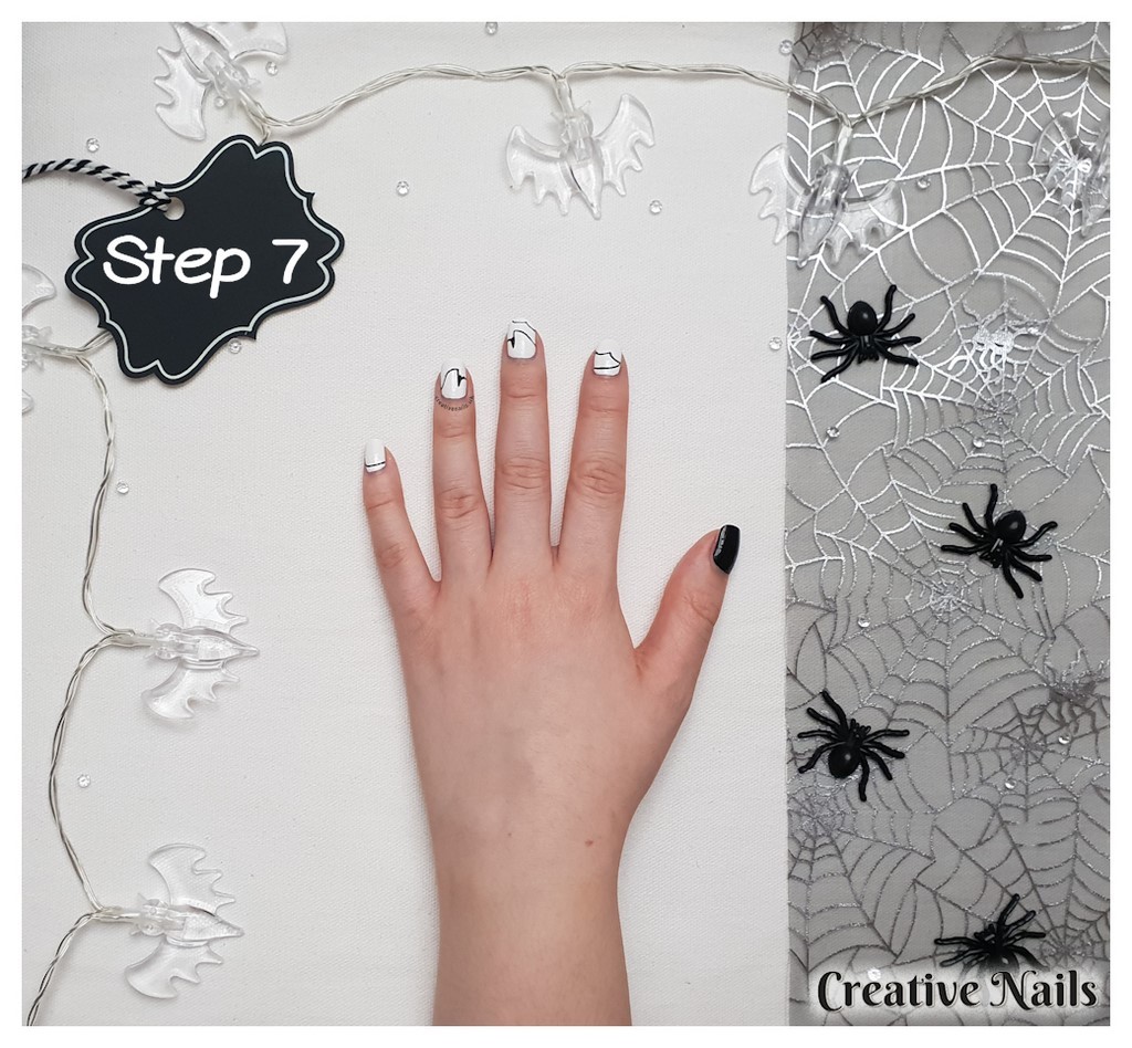 halloween bat nail art