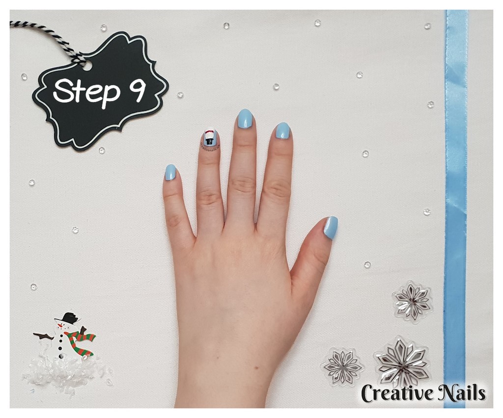 snowman nail art design