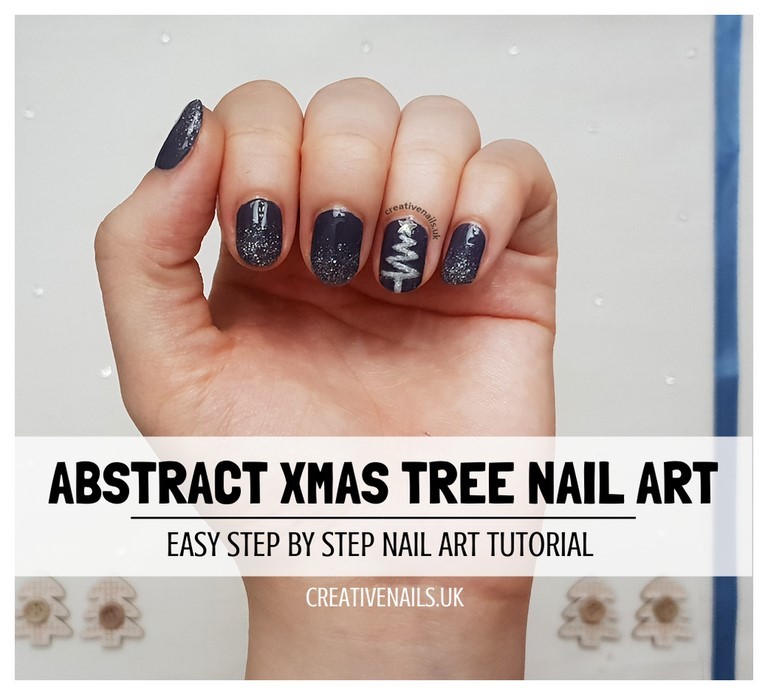 abstract christmas tree nail art tutorial