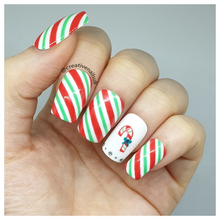 candy cane nails