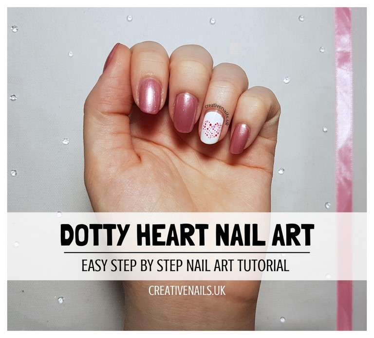 dotty heart nail art tutorial