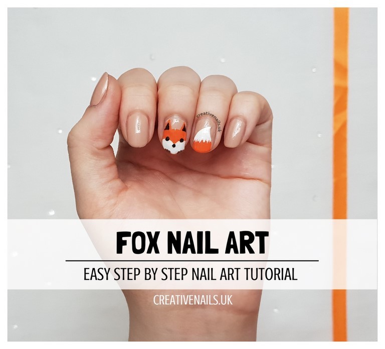 fox nail art tutorial