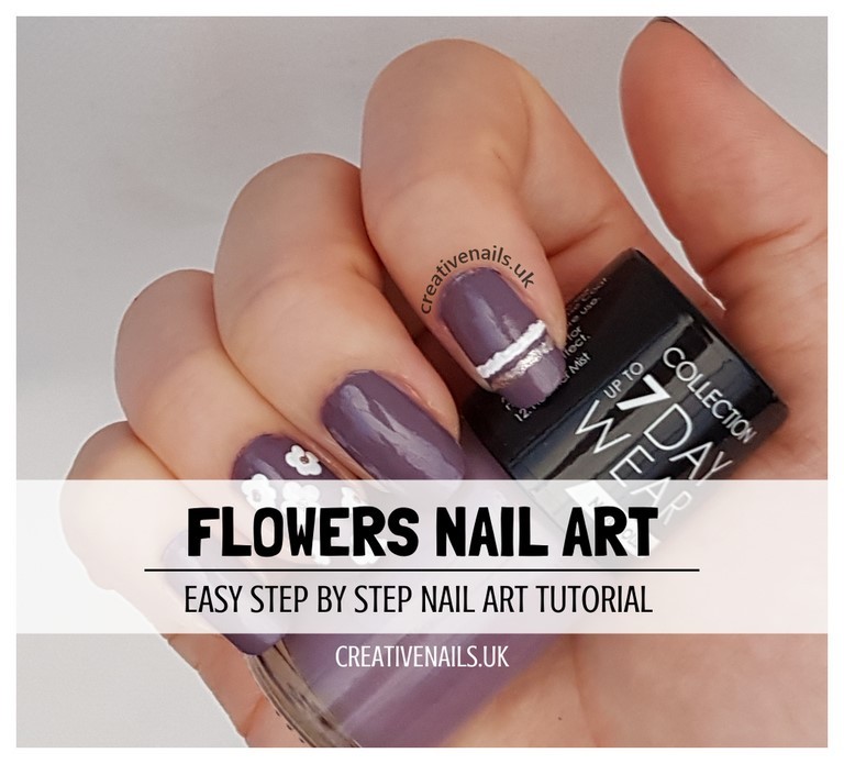 flowers nail art tutorial