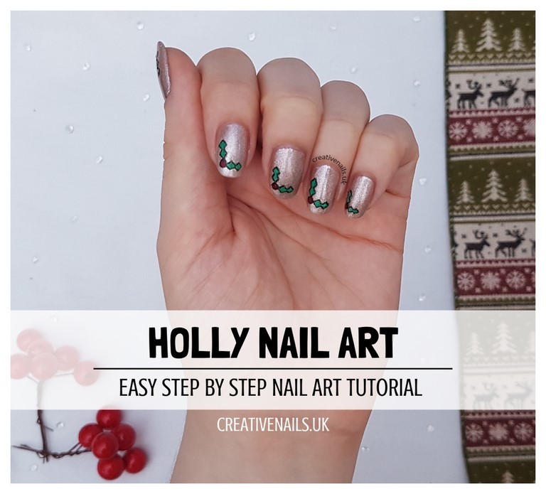 holly nail art tutorial