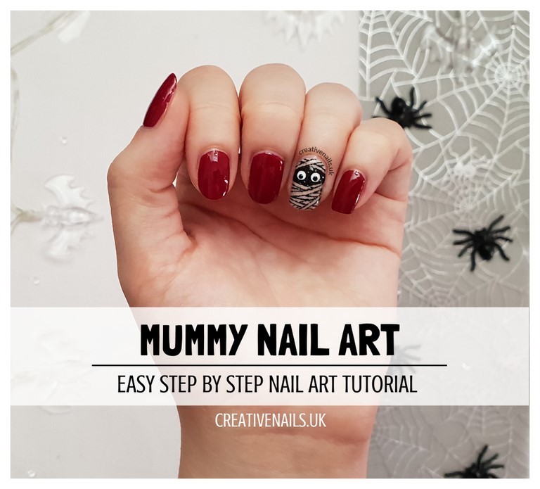 mummy nail art tutorial