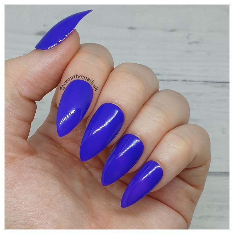 neon purple fake nails