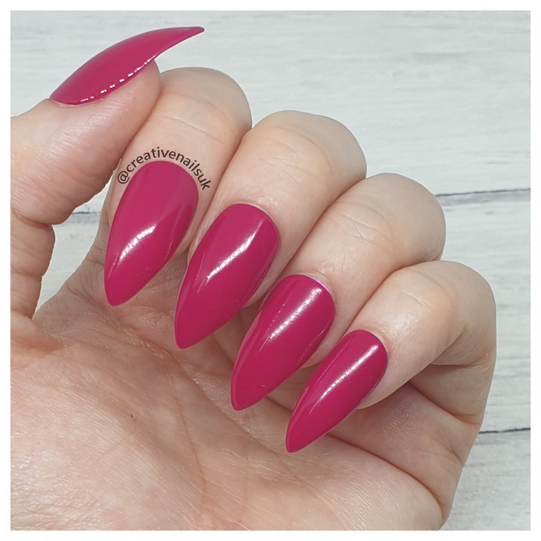 raspberry pink false nails