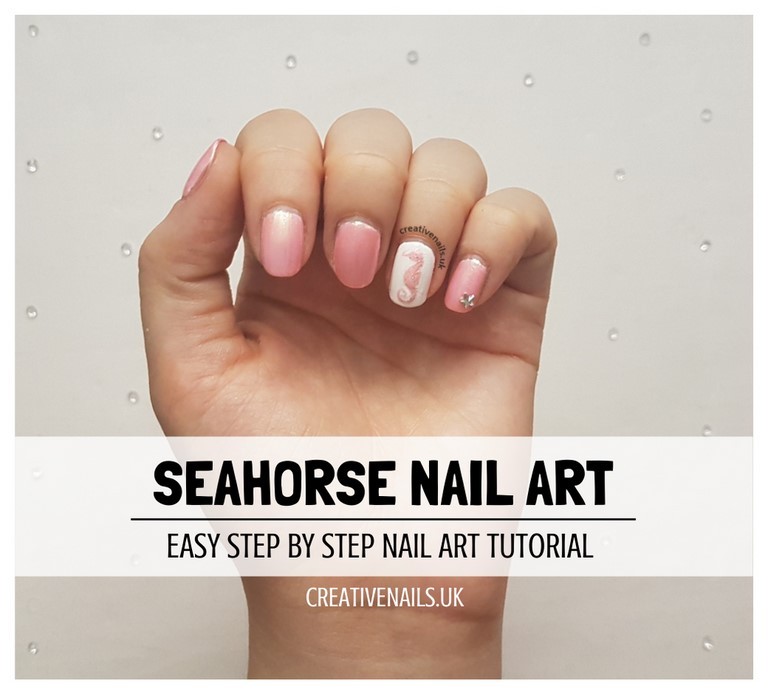 seahorse nail art tutorial