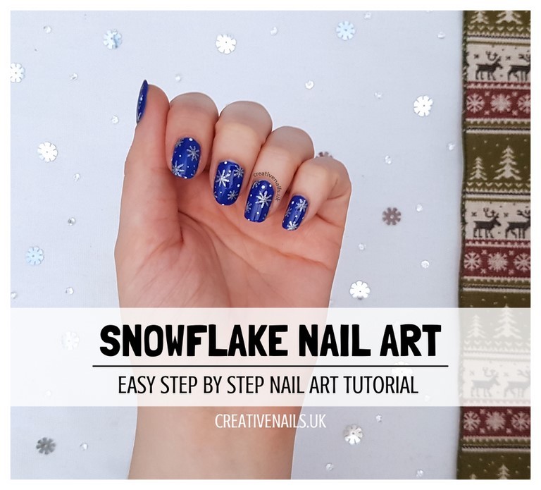 snowflake nail art tutorial