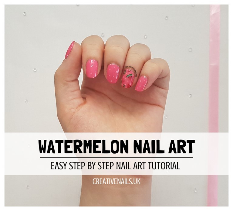 watermelon nail art tutorial