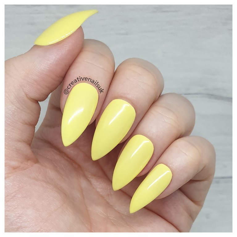 yellow false nails