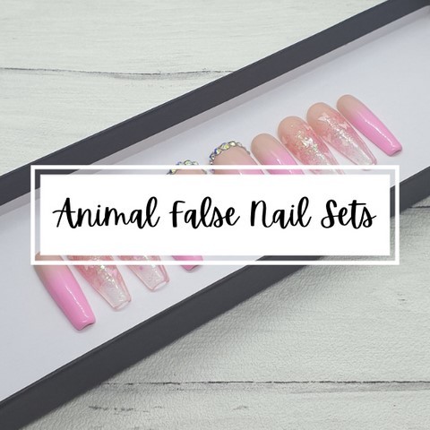 animal false nails