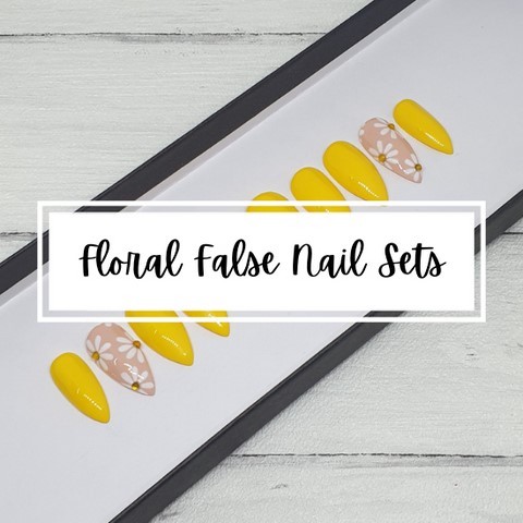 floral false nails