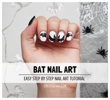 bat nail art tutorial