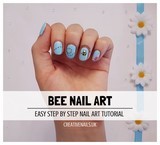bee nail art tutorial