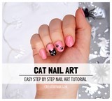 cat nail art tutorial