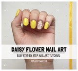 daisy flower nail art tutorial