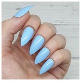 pastel blue fake nails