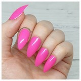 neon pink fake nails