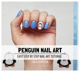 penguin nail art tutorial