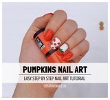 pumpkins nail art tutorial