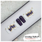 purple marble nails