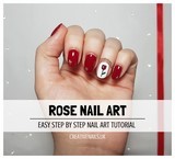 red rose nail art tutorial