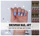 snowman nail art tutorial