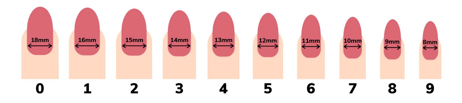 fingernails size chart
